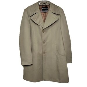 Vintage Stratojac Men's‎ Size 40L Coat Double Breasted Lined Trench Overcoat 70s